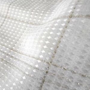 Vtg White Gold Tablecloth 120x60” W/7 Napkins Elegant Fashion Industries